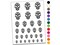 Tribal Skeleton Skull Temporary Tattoo Water Resistant Fake Body Art Set Collection
